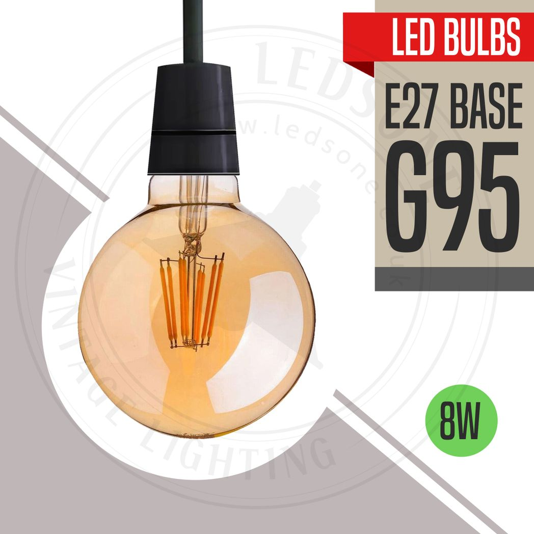10 Pack E27 LED Edison Dimmable Vintage Amber Glass Warm white 2700K Light Bulbs